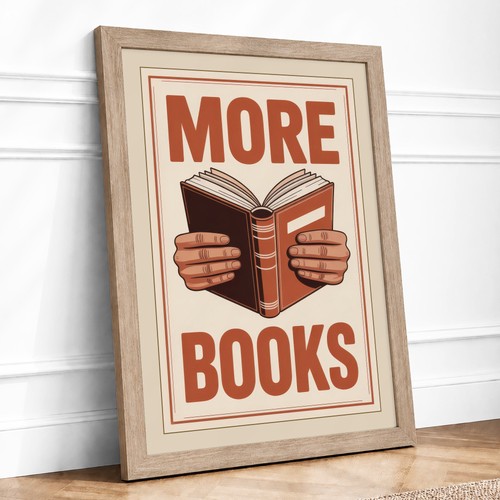 More books vintage framed - framed, wall