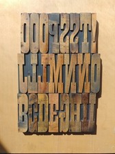 Vintage wooden letterpress - vintage,