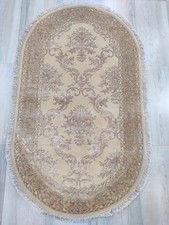 Damask Cream Gold 3 x 5 Hand