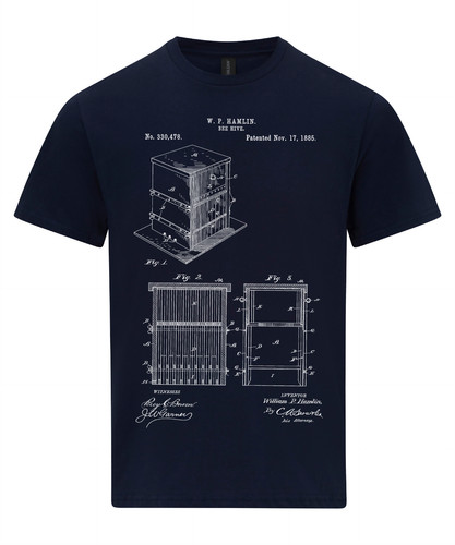 Bee hive patent shirt - bee,