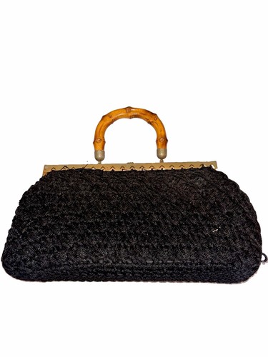 Vintage 1950s black - c.1950s, crochet