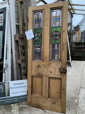 # NOW SOLD #.       VICTORIAN - ANTIQUE STRIPPED PINE DOOR,