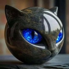 Black Cat Resin Stone Figurine