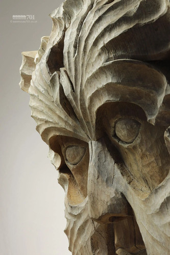 Fabulous hand carved old - hand, oak