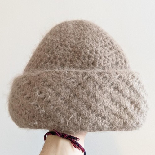 Vintage women knitted angora - knitted,