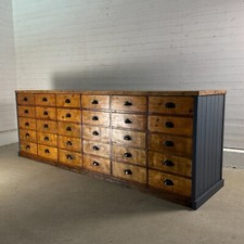 Vintage Pine Haberdashery Counter with 30 Drawers