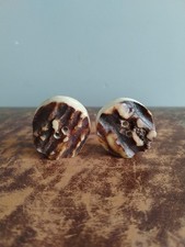 Pair Vintage Natural Chunky