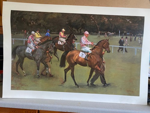 Horse racing art - print, at