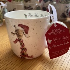 BNWT Royal Worcester Wrendale Designs ‘Ho, Ho, Ho’ Giraffe (Christmas) Mug