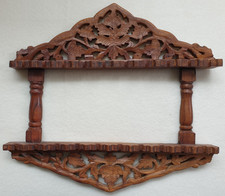 CARVED WOODEN DISPLAY RACK TO