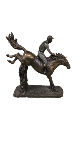 Horse racing jockey - racing, figurine