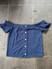 Navy Blue Off-the-Shoulder