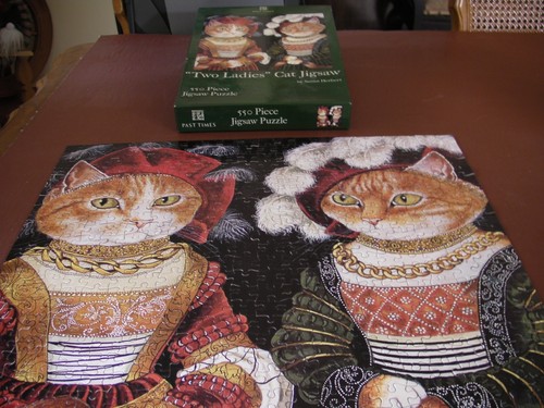 Two ladies cat jigsaw - cat, by