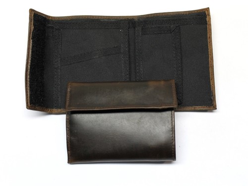 Leather bifold wallet - leather, with
