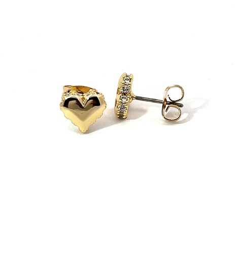 Ted baker gold heart earrings - gold,