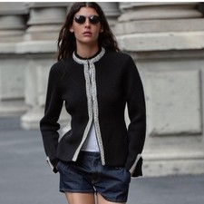 NWT RARE ZARA BLACK WOOL