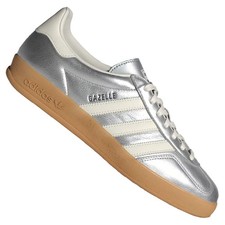 Adidas Gazelle Indoor Leather Men's Sneakers Shoes Samba JR1206 Silver White