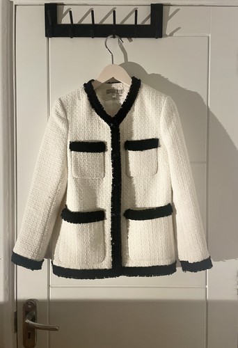 Women tweed jacket white - h&m,