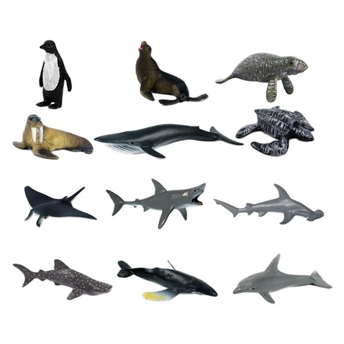 12pcs simulated sea animals - 12pcs,