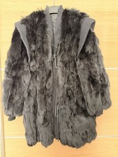 Vintage Rabbit Fur Coat UK 14