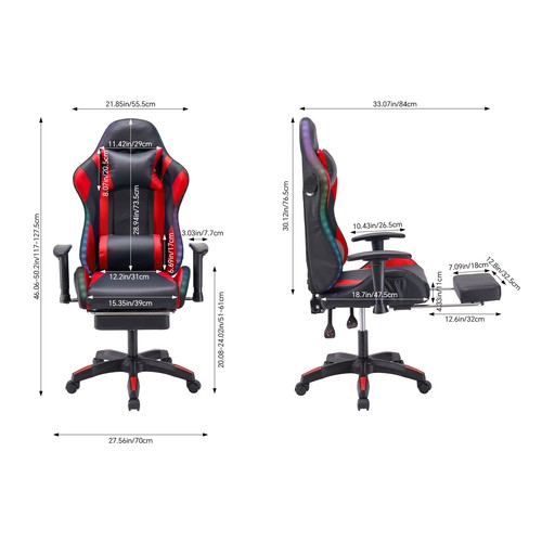 Swivel gaming chair faux - swivel,
