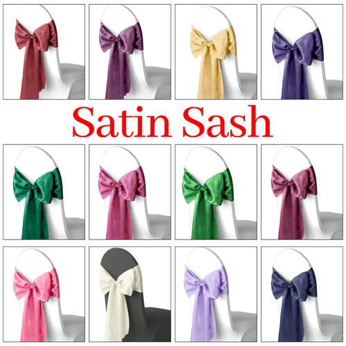 Wedding satin chair sashes for - sashes,