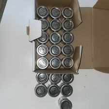 Set of 22 Glass Mini Jam Jars 4cm Wilkin Sons Tiptree Empty Matching Silver Lids