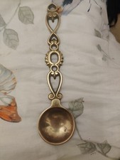 Antique Brass Welsh Love Spoon