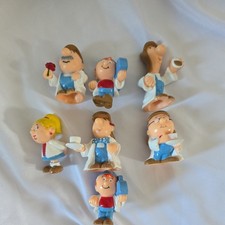 Vintage Tetley Tea Folk 90's Figures complete set or 7 and  1 x duplicate