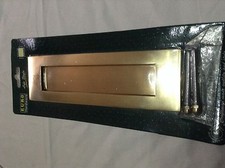 Victorian brass letterbox