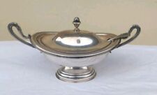 Vintage Sugar Bowl A Navicella Silver Punch 800 Italian Spoon