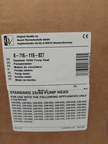 Worcester bosch pump - worcester,