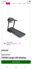 Dynamix T3000 Large Led Display Foldable Motorised Treadmill Running Machine