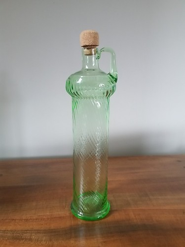 Vintage bohemian green - , glass