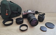 VINTAGE MINOLTA XG-1, 50MM LENS CAMERA + SIGMA 80-200mm ZOOM LENS 