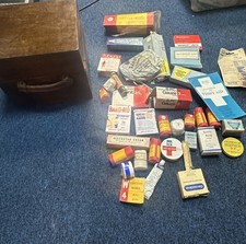 Antique First Aid Box with Contents Vintage Medical