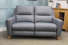 PARKER KNOLL PORTLAND ELECTRIC 2 SEATER SOFA IN BRETTON DENIM FABRIC. RRP £2484.