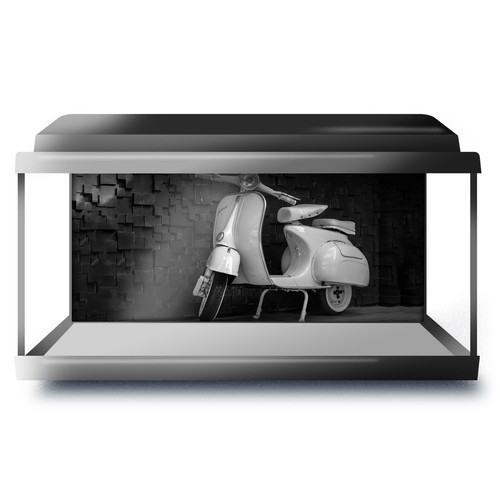 Fish tank background 90x45cm - tank,