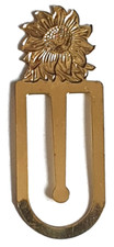 BRASS BOOKMARK Gold Metal Sunflower Flower Floral Lover Gifts x Her Mum Man Him