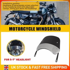 5" - 7"Headlight For Yamaha Honda Kawasaki Suzuki Motorcycle Windshield UK NEW