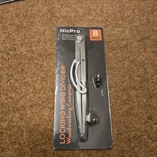 Nicpro 8 Inch Compass for Woodworking with Wing and Pencil Holder, Professional 