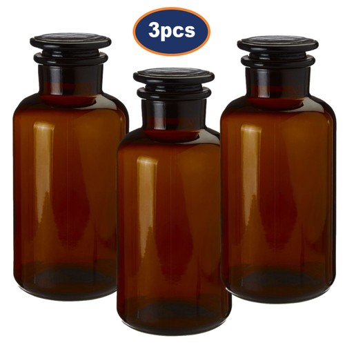 3pcs apothecary glass bottle - glass,