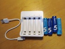 xiaomi aa 1.5v rechargeable battery (1930mah/2900mWh) + type-c charger station