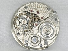 SCARCE 16S ILLINOIS 21 JEWEL 60 HOUR BUNN SPECIAL POCKETWATCH MOV'T & DIAL, RUNS