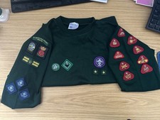 Vintage Genuine Cub Scout Uniform Sweatshirt with Badges Size 30