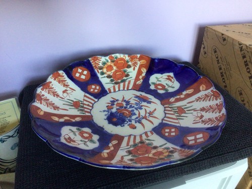 Vintage large imari dish - large,