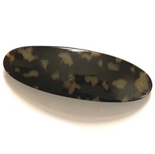 Oval Barrette Long Thin Dark