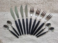 Mid Century Rostfrei Cutlery x 12 Pieces / Knives Forks Teaspoons