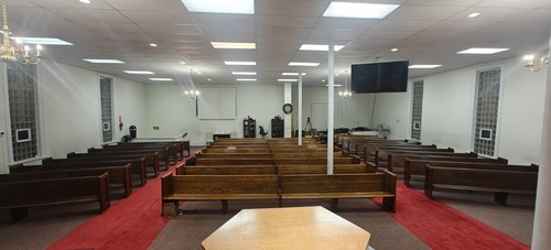 Wooden church pews - church,