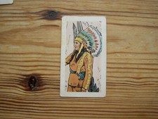Vtg Rin Tin card No 32 Cadet Sweets 1960s Red Indian Chief Headdress Wild West